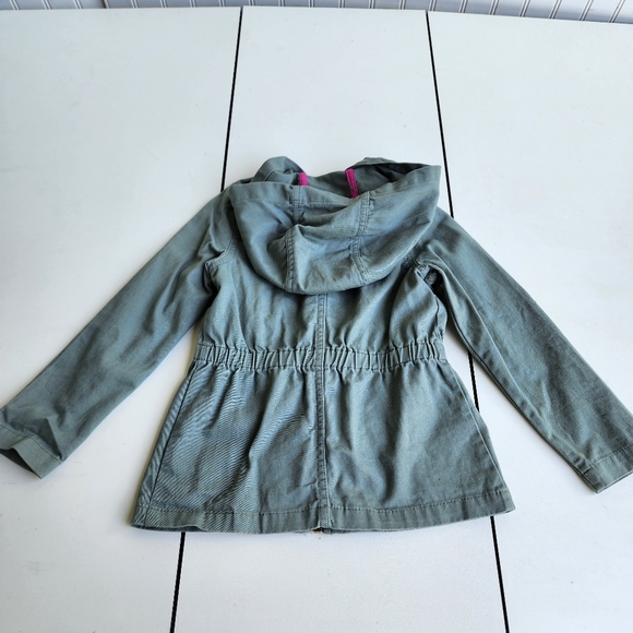 Isaac Mizrahi Girl Pink Tie Belted Full Gold Zip Hooded Jacket Green Size XS (4) - Picture 13 of 14
